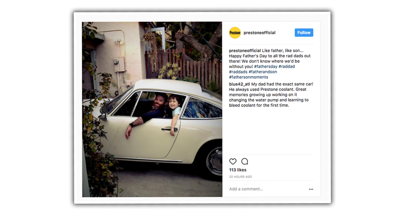 Illustration for article titled Noted Maker Of Coolant Posts Father's Day Pic Of One Of The Few Cars That Uses No Coolant